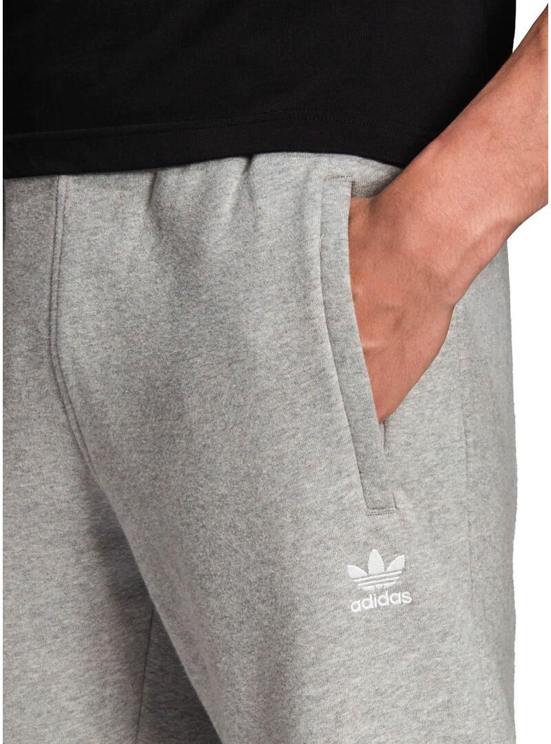 Pantaloni Adidas Essentials Trefoil Grigio Uomo