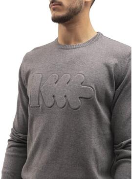 Pullover Klout Relieve Grigio per Uomo