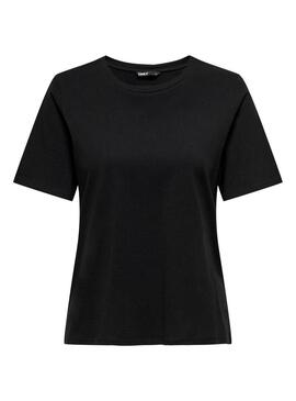 T-Shirt Only Unicolor New Nero per Donna