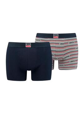 Pack 2 Mutande Levis Boxer per Uomo Blu Navy