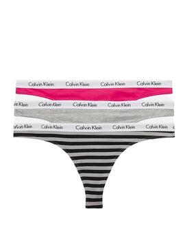 Pack 3 Tanga Calvin Klein Carousel Multicolor