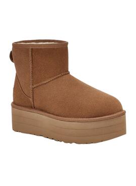 Stivales UGG Classic Mini Platform Castagna Donna