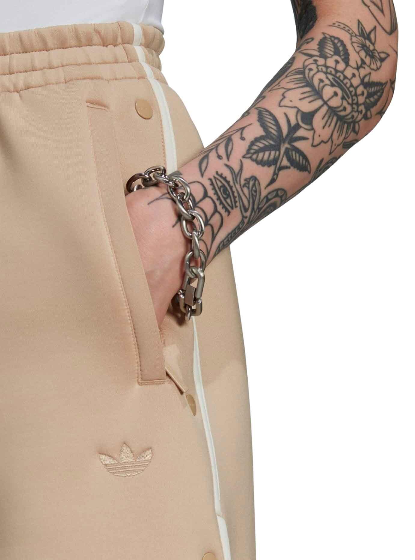 Pantaloni Adidas Apertura Laterale per Donna Beige