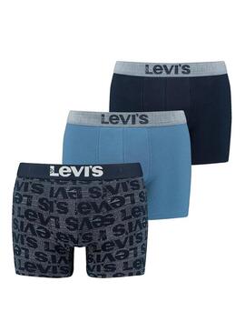 Pack 3 Mutande Levis Confezione regalo Blu Navy Uomo