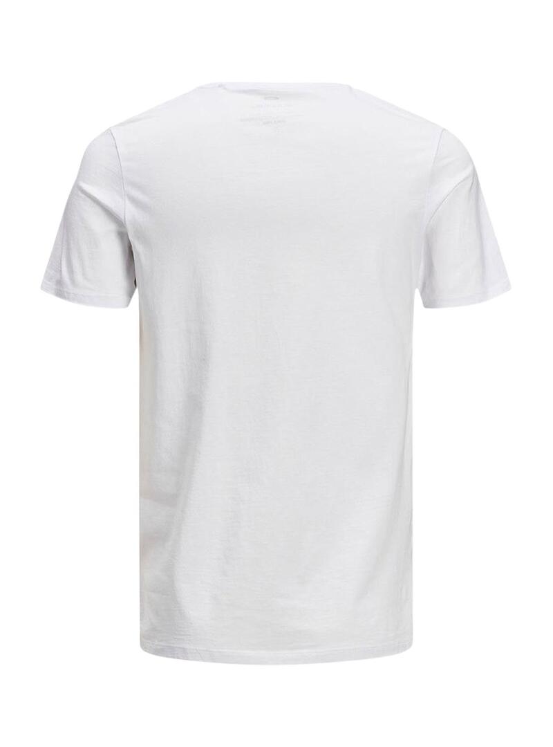 T-Shirt Jack & Jones Corp Logo Bianco Uomo