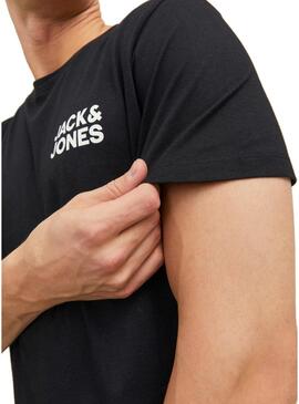 T-Shirt Jack & Jones Corp Logo Nero Uomo