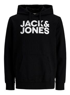 Felpa Jack & Jones Logo Maxi Nero Uomo