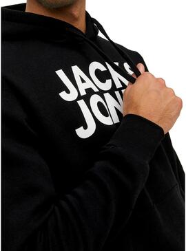 Felpa Jack & Jones Logo Maxi Nero Uomo