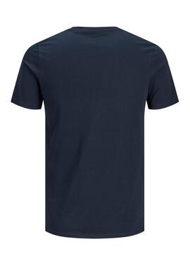 T-Shirt Jack & Jones Corp Logo Slim Blu Navy