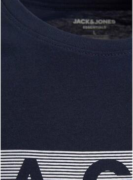 T-Shirt Jack & Jones Corp Logo Blu Navy Uomo