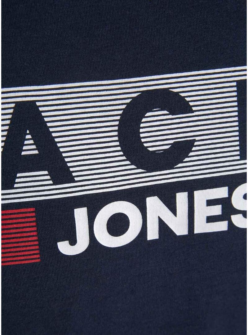 T-Shirt Jack & Jones Corp Logo Blu Navy Uomo