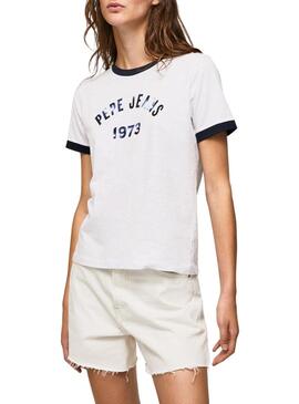 T-Shirt Pepe Jeans Moni Bianco per Donna