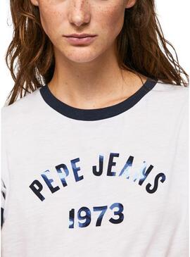 T-Shirt Pepe Jeans Moni Bianco per Donna