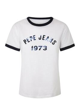 T-Shirt Pepe Jeans Moni Bianco per Donna