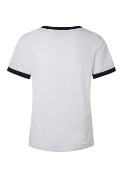 T-Shirt Pepe Jeans Moni Bianco per Donna