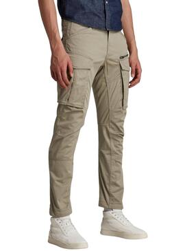 Pantaloni Cargo G-Star Rovic Zip Beige Uomo