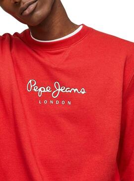 Felpa Pepe Jeans Edoardo Rosso per Uomo