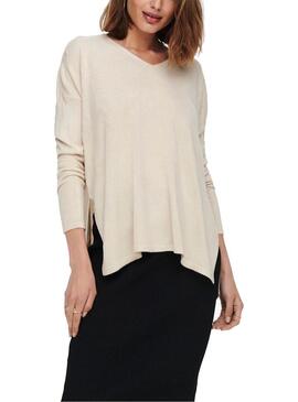 Pullover Only Amalia Beige per Donna