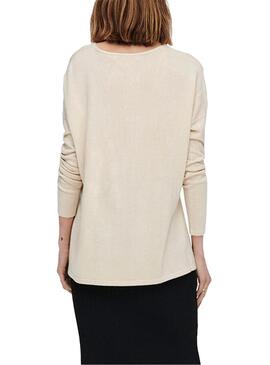 Pullover Only Amalia Beige per Donna