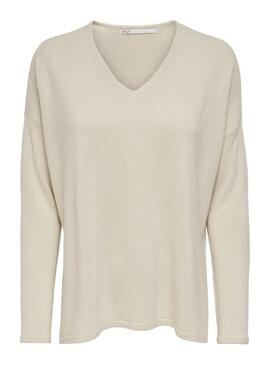 Pullover Only Amalia Beige per Donna