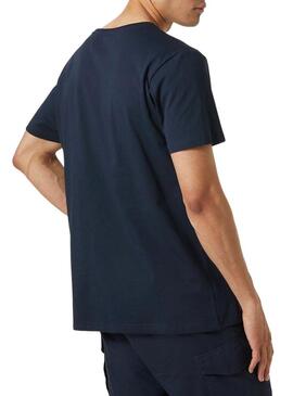 T-Shirt Helly Hansen Shoreline Blu Navy per Uomo