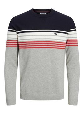 Pullover Jack & Jones Swear Grigio per Uomo