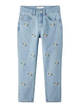 Pantaloni Jeans Name It Shaped Blu per Bambina