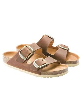 Sandali Birkenstock Big Buckle Marrone per Donna