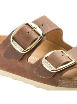 Sandali Birkenstock Big Buckle Marrone per Donna