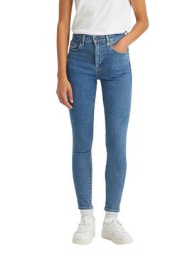 Pantaloni Jeans Levis 721 High Rise Blu Donna