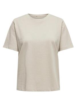 T-Shirt Only Lonely Beige per Donna