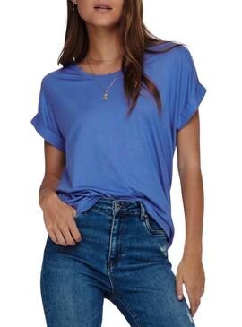 T-Shirt Only Moster Blu per Donna