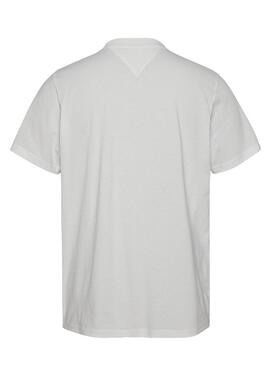 T-Shirt Tommy Jeans Entry Bianco per Uomo