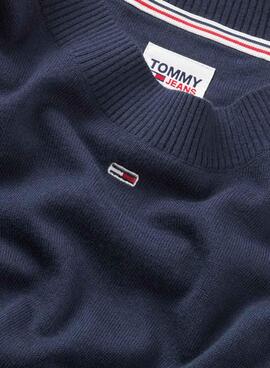 Pullover Tommy Jeans Essential Crew Blu Navy Donna