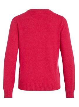 Pullover Vila Viril Rosa per Donna