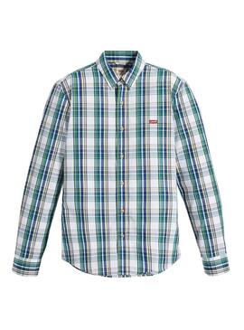 Camicia Levis Battery Quadri Verde per Uomo