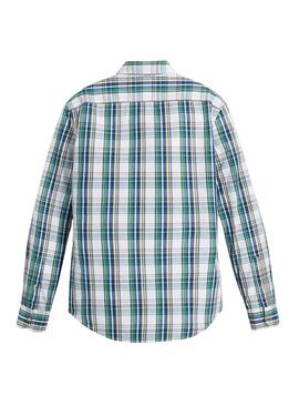 Camicia Levis Battery Quadri Verde per Uomo