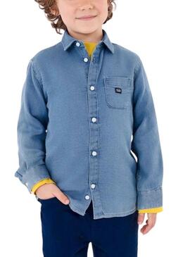 Camicia Mayoral Soft Denim Blu per Bambino