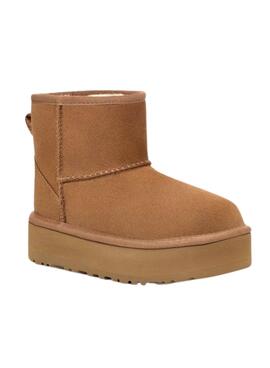 Stivales UGG Classic Mini Platform Marrone per Bambina