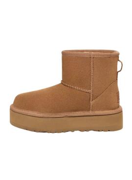 Stivales UGG Classic Mini Platform Marrone per Bambina