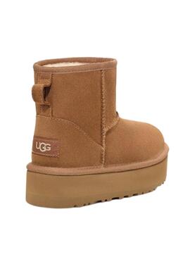 Stivales UGG Classic Mini Platform Marrone per Bambina