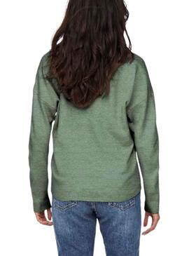 Pullover Only Rica Life Collo a V Verde per Donna