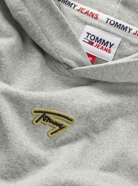 Felpa Tommy Jeans Relaxed Signature Grigio Uomo