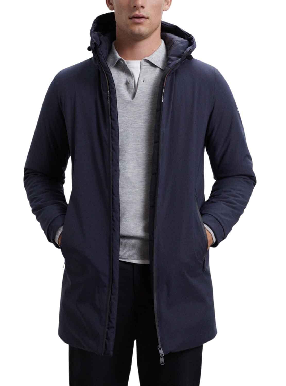 Giacca Ecoalf Pasu Blu Navy per Uomo