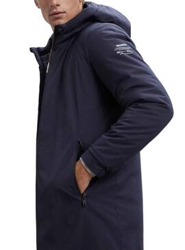 Giacca Ecoalf Pasu Blu Navy per Uomo