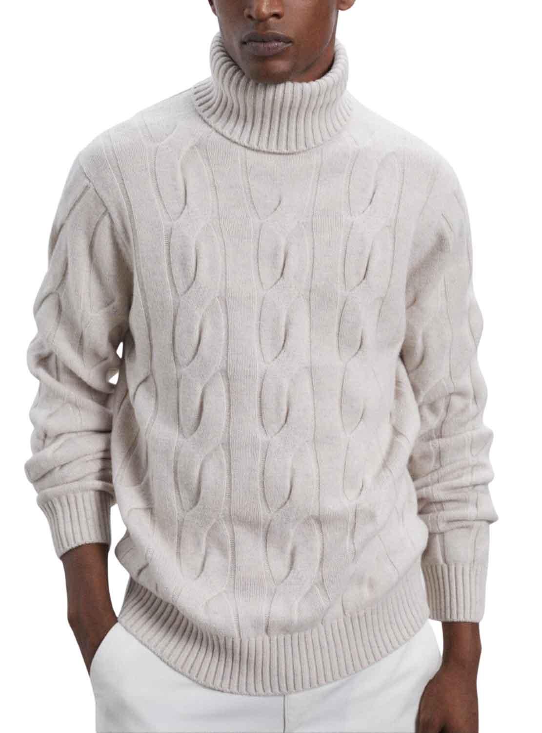 Pullover Ecoalf New Bruna Beige per Uomo