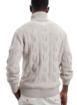 Pullover Ecoalf New Bruna Beige per Uomo