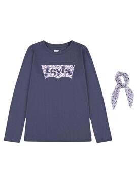 T-Shirt Levis Morado Floral per Bambina