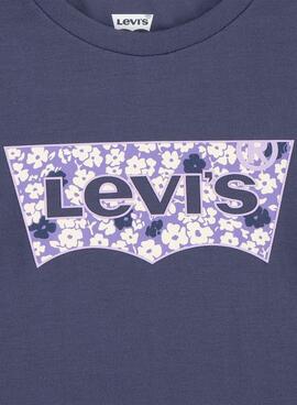 T-Shirt Levis Morado Floral per Bambina