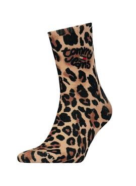 Calzini Tommy Jeans TH Uni Leopardo Donna